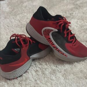 Nike Red and Black Athletic Shoes
